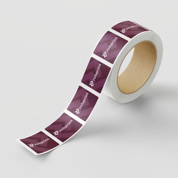 RobPrint Vierkante Stickers op Rol - Afbeelding 2